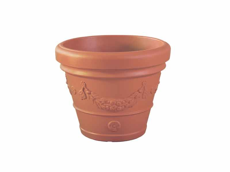 vaso festonato tondo - vaso decorativo da esterno