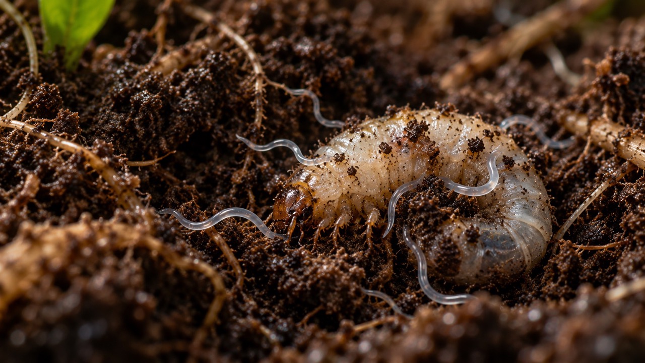 larvanem nematodi entomopatogeni per il controllo biologico dell'oziorrinco e delle larve di coleotteri